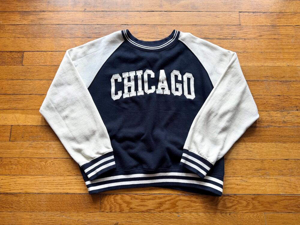 NEW YORK POPULAR ‘Chicago’ Pullover Sweatshirt Women sz L